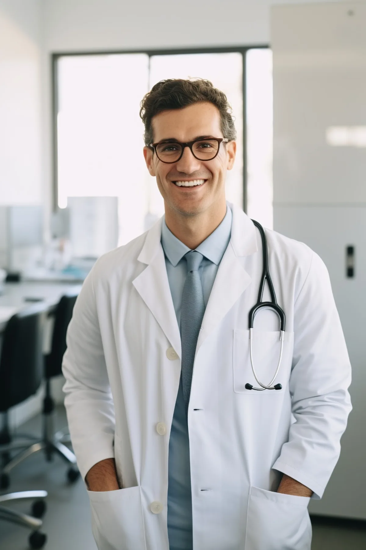 Médico clínico geral em consultório